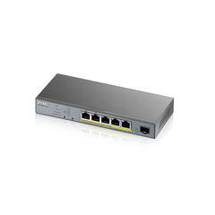 Zyxel GS1350-6HP-EU0101F network switch Managed L2 Gigabit Ethernet (10/100/1000) Grey Power over Ethernet (PoE) cena un informācija | Komutatori (Switch) | 220.lv