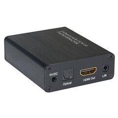 Skaņas pārveidotājs Techly Audio 5.1CH Toslink/Analog 3.5mm 2CH ar HDMI 4K*2K*50/60Hz cena un informācija | Komutatori (Switch) | 220.lv