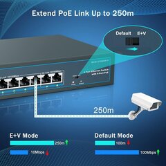 Komutators YuanLey 8 Port cena un informācija | Komutatori (Switch) | 220.lv