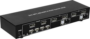 Переключатель Techly DisplayPort/USB 2x1 Dual Head Video 4K * 30Hz KVM цена и информация | Коммутаторы (Switch) | 220.lv