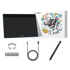 Grafiskais planšetdators XP-Pen Deco Fun L, zils цена и информация | Графические планшеты | 220.lv