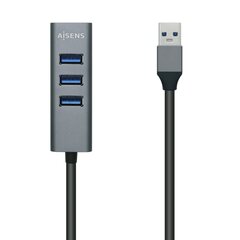 USB Centrmezgls Aisens A106-0507 Pelēks Alumīnijs cena un informācija | Adapteri un USB centrmezgli | 220.lv