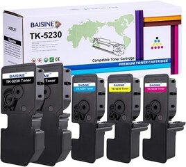 Baisine 5-pack saderīgi Kyocera Ecosys M5521CDW TK-5230 TK5230 Tonera kasetne TK-5230K TK-5230Y TK-5230M toneris Ecosys M5521CDW P5021CDN P5021CDW cena un informācija | Tintes kārtridži | 220.lv