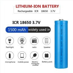 Akumulators 18650 1500mAh Li-ion 3.7v цена и информация | Аудиоколонки | 220.lv