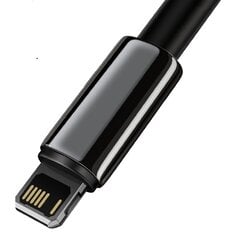 Spēcīgs kabelis pīts USB kabelis Iphone Lightning 2.4 A 2 m melns 10183101 цена и информация | Адаптеры и USB разветвители | 220.lv