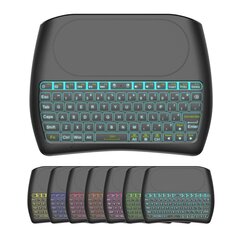 Fusion D8 bezvadu mini tastatūra datoram | PS4 | Xbox | Smart TV | Android + skārienpaliktnis melns (ar RGB fona apgaismojumu) cena un informācija | Klaviatūras | 220.lv