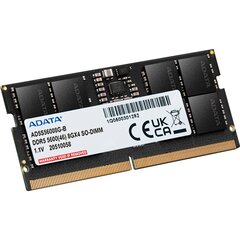 Adata SO-DIMM 8 GB DDR5-5600, RAM cena un informācija | Operatīvā atmiņa (RAM) | 220.lv