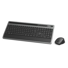 HAMA KMW-600 Plus, Bezvadu tastatūras/peles komplekts ar viedtālruņa slotu цена и информация | Клавиатуры | 220.lv