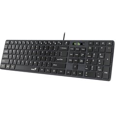 TASTATURA GENIUS USB, 104 garša (šokolādes stilā), melna, "SlimStar 126" "31310017400" (timbru verde 0,8 lei) cena un informācija | Klaviatūras | 220.lv