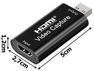 Fusion video signāla pārveidotājs no USB uz HDMI melns cena un informācija | Adapteri un USB centrmezgli | 220.lv