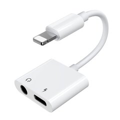 Adapteris austiņu sadalītājs, Joyroom, iPhone Lightning, 3,5 mm mini ligzda, balts cena un informācija | Adapteri un USB centrmezgli | 220.lv