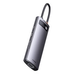 Док-станция, 8 в 1, Baseus HUB, USB-C 1xHDMI, 3xUSB 3.2, 1xPower Delivery, SD card reader, TF card reader, VGA, серый цена и информация | Адаптеры и USB разветвители | 220.lv