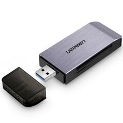 Atmiņas karšu lasītājs, Ugreen, SD / micro SD / CF / MS USB 3.0 spraudnis, pelēks cena un informācija | Adapteri un USB centrmezgli | 220.lv