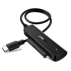 Adapteris, HDD SSD 2,5'' SATA III 3.0 uz USB-C, melns cena un informācija | Adapteri un USB centrmezgli | 220.lv