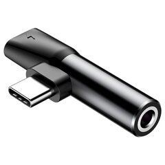 Аудио конвертер, Baseus L411, переходник с USB-C на USB-C, разъем 3,5 мм., черный цена и информация | Адаптеры и USB разветвители | 220.lv