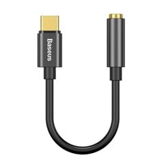 Переходник для наушников, Baseus L541, USB-C на 3,5 мм аудиоразъем, ЦАП, черный цена и информация | Адаптеры и USB разветвители | 220.lv