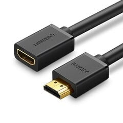 Кабель-удлинитель, Ugreen, 0,5 м., HDMI 4K 10,2 Гбит/с., 340 МГц., черный цена и информация | Адаптеры и USB разветвители | 220.lv