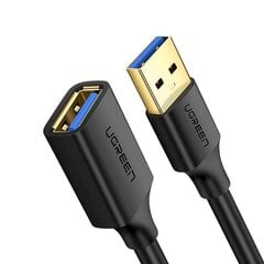USB 3.0 kabeļa pagarinātājs, Ugreen, 2 m, melns cena un informācija | Adapteri un USB centrmezgli | 220.lv
