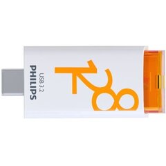 PHILIPS USB-C 3.2 Gen 1 Flash Drive Click sunrise Orange 128GB cena un informācija | USB Atmiņas kartes | 220.lv