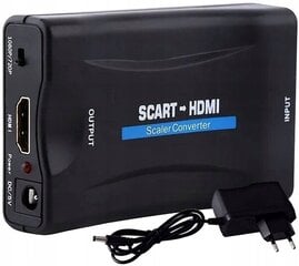 КОНВЕРТЕР-АДАПТЕР СО SCART НА HDMI AV EURO FULL HD 1080P цена и информация | Адаптеры и USB разветвители | 220.lv