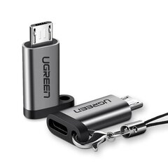 USB-C uz micro USB adapteris, pelēks cena un informācija | Adapteri un USB centrmezgli | 220.lv