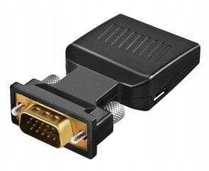 VGA uz HDMI pārveidotājs + audio adapteris cena un informācija | Adapteri un USB centrmezgli | 220.lv