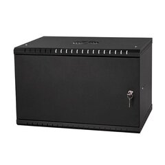 Stalflex Komutācijas skapis 19" 6U, 450mm, metāla durvis, melns RC19-6U-450MB цена и информация | Корпуса | 220.lv