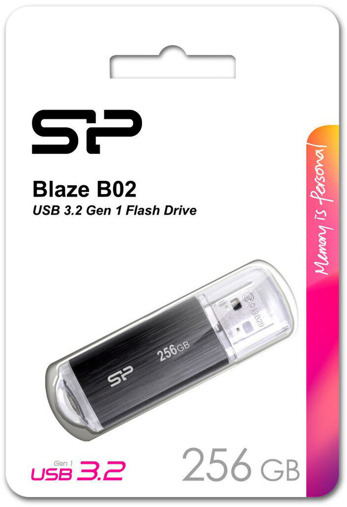 Silicon Power flash drive 256GB Blaze B02, black cena un informācija | USB Atmiņas kartes | 220.lv