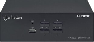 Переключатель Manhattan HDMI / USB KVM 4x1 для двух дисплеев 4K * 30 Гц цена и информация | Маршрутизаторы (роутеры) | 220.lv