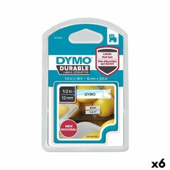 Термотрансферная лента Dymo 12 x 5,5 mm Чёрный Белый (6 штук) цена и информация | Аксессуары для принтера | 220.lv