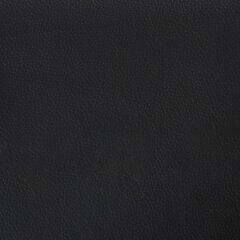 Galvgalis ar malām, 203x23x118/128 cm, melns mākslīgā āda cena un informācija | Gultas | 220.lv