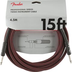 Instrumentu kabelis Fender Professional 4,5M RD T cena un informācija | Kabeļi un vadi | 220.lv