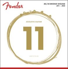 Stīgas ak. ģitārai Fender 70CL 80/20 BRONZE 11-52 cena un informācija | Mūzikas instrumentu piederumi | 220.lv