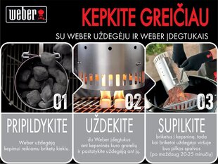 Oglekļa šķiltavas WEBER Rapidfire, 30 cm cena un informācija | Grili | 220.lv