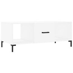 kafijas galdiņš, balts, 102x50x40 cm, inženierijas koks cena un informācija | Žurnālgaldiņi | 220.lv