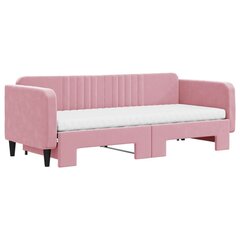 Izvelkams dīvāns ar matraci , 80x200 cm, rozā cena un informācija | Gultas | 220.lv