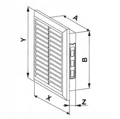 Ventilācijas režģis balts TL2 140x140 cena un informācija | Ventilatori vannas istabai | 220.lv