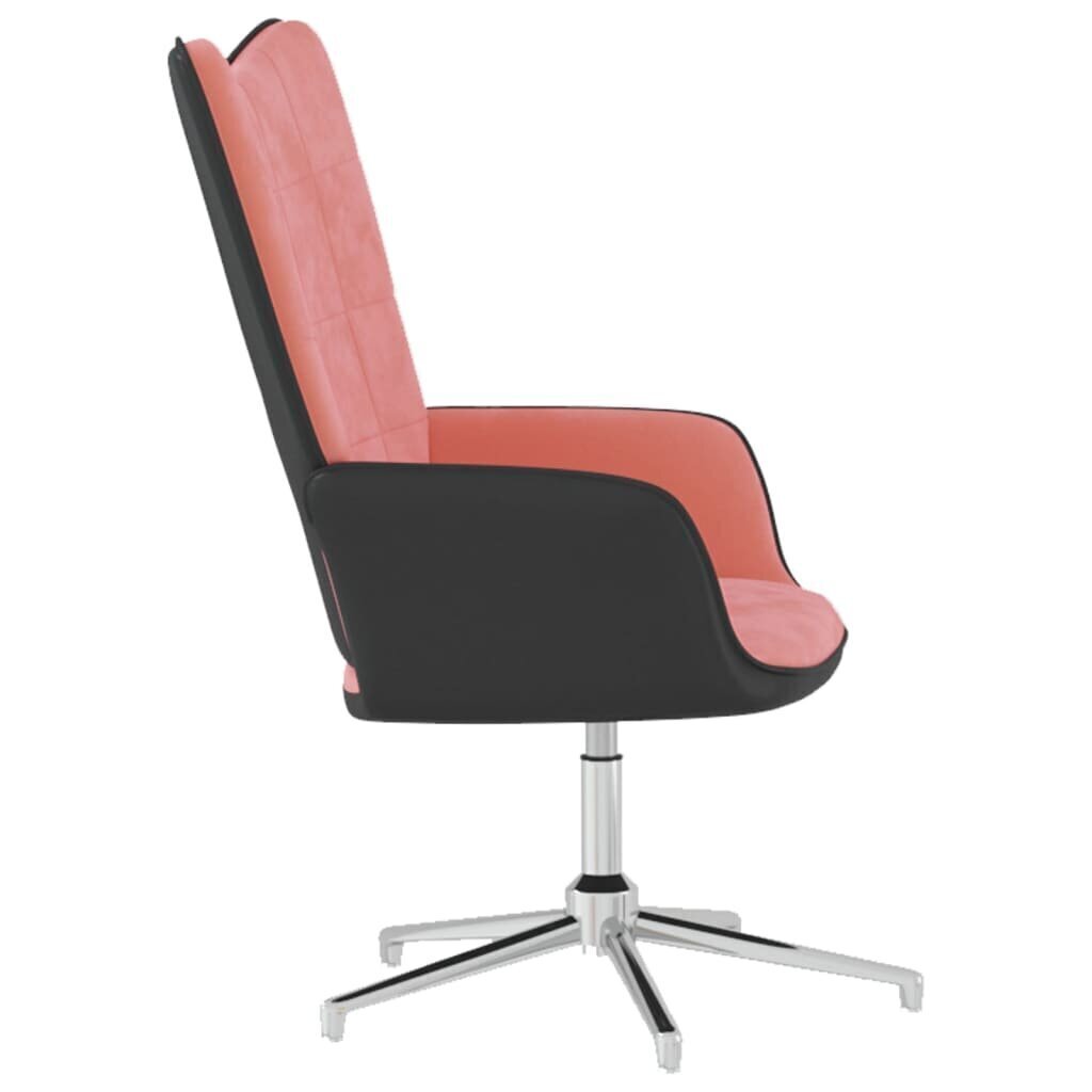 atpūtas krēsls, rozā, samts un PVC цена и информация | Atpūtas krēsli | 220.lv