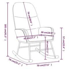 šūpuļkrēsls, melns audums цена и информация | Кресла в гостиную | 220.lv