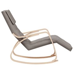 šūpuļkrēsls, pelēkbrūns audums cena un informācija | Atpūtas krēsli | 220.lv
