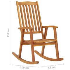 šūpuļkrēsls ar matračiem, akācijas masīvkoks cena un informācija | Atpūtas krēsli | 220.lv