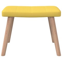 Atpūtas krēsls ar kāju balstu, 62x68,5x96 cm, dzeltens цена и информация | Кресла в гостиную | 220.lv