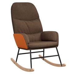 šūpuļkrēsls, brūns audums cena un informācija | Atpūtas krēsli | 220.lv