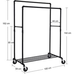 Вешалка для одежды HSR60B, черная цена и информация | Вешалки для одежды | 220.lv