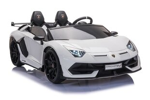 Divvietīgs bērnu elektroauto Lean Cars Lamborghini Aventador SX2028, balts cena un informācija | Bērnu elektroauto | 220.lv