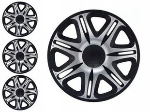 J-TEC NASCAR SILVER-BLACK HUBCAPS 15" 4 gab. cena un informācija | Dekoratīvie diski | 220.lv