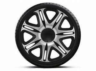 J-TEC NASCAR SILVER-BLACK HUBCAPS 15" 4 gab. cena un informācija | Dekoratīvie diski | 220.lv