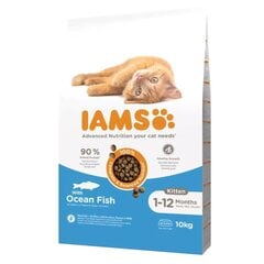 IAMS for Vitality jauniem kaķēniem, ar okeāna zivīm, 10 kg cena un informācija | Sausā barība kaķiem | 220.lv