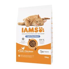 IAMS Advanced Nutrition Light/Sterilised sterilizētiem kaķiem, ar vistu, 10 kg cena un informācija | Sausā barība kaķiem | 220.lv