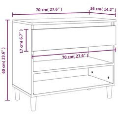 Apavu skapis, 70x36x60cm, brūns cena un informācija | Apavu skapji, apavu plaukti, priekšnama soliņi | 220.lv